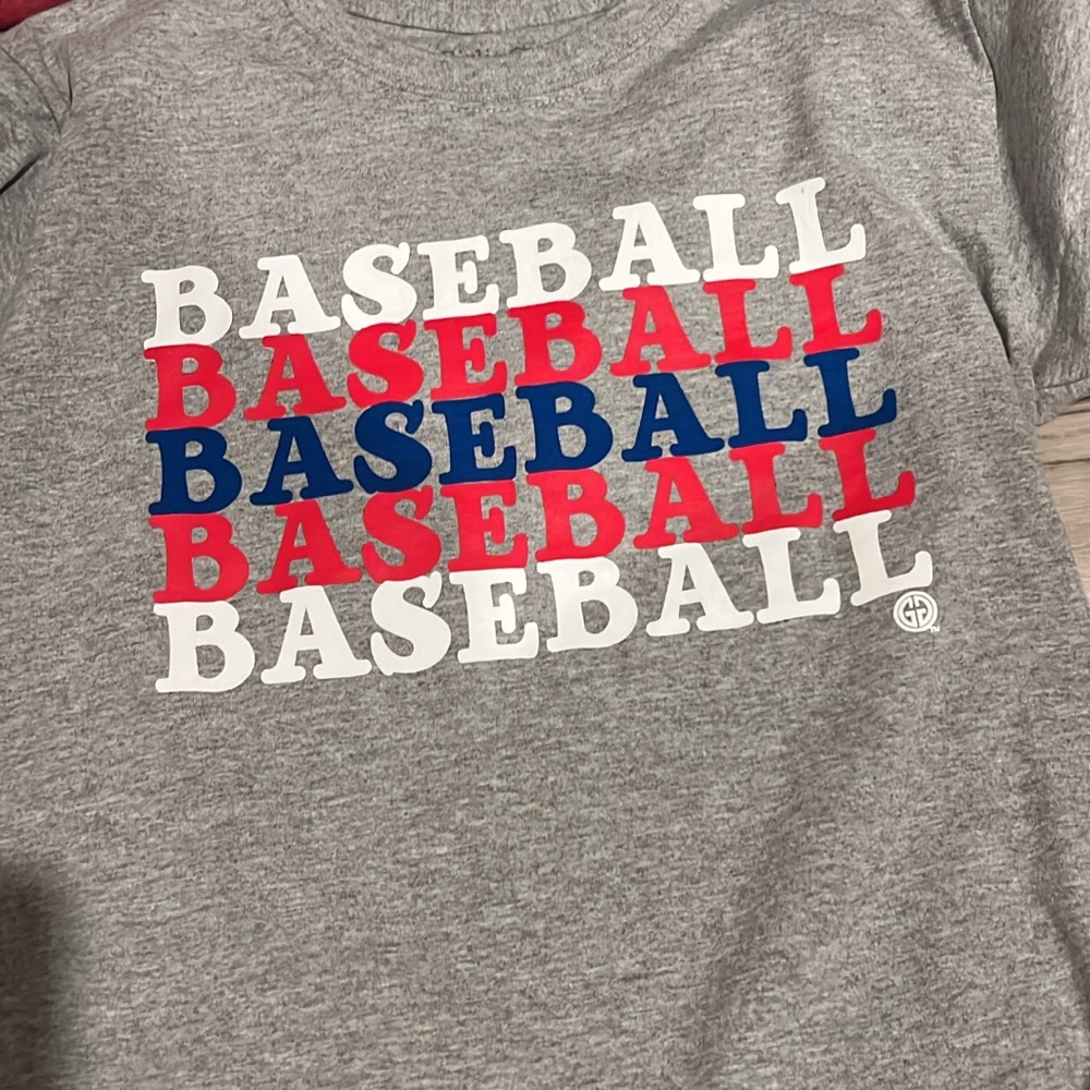 Gray Baseball Kids T-Shirt